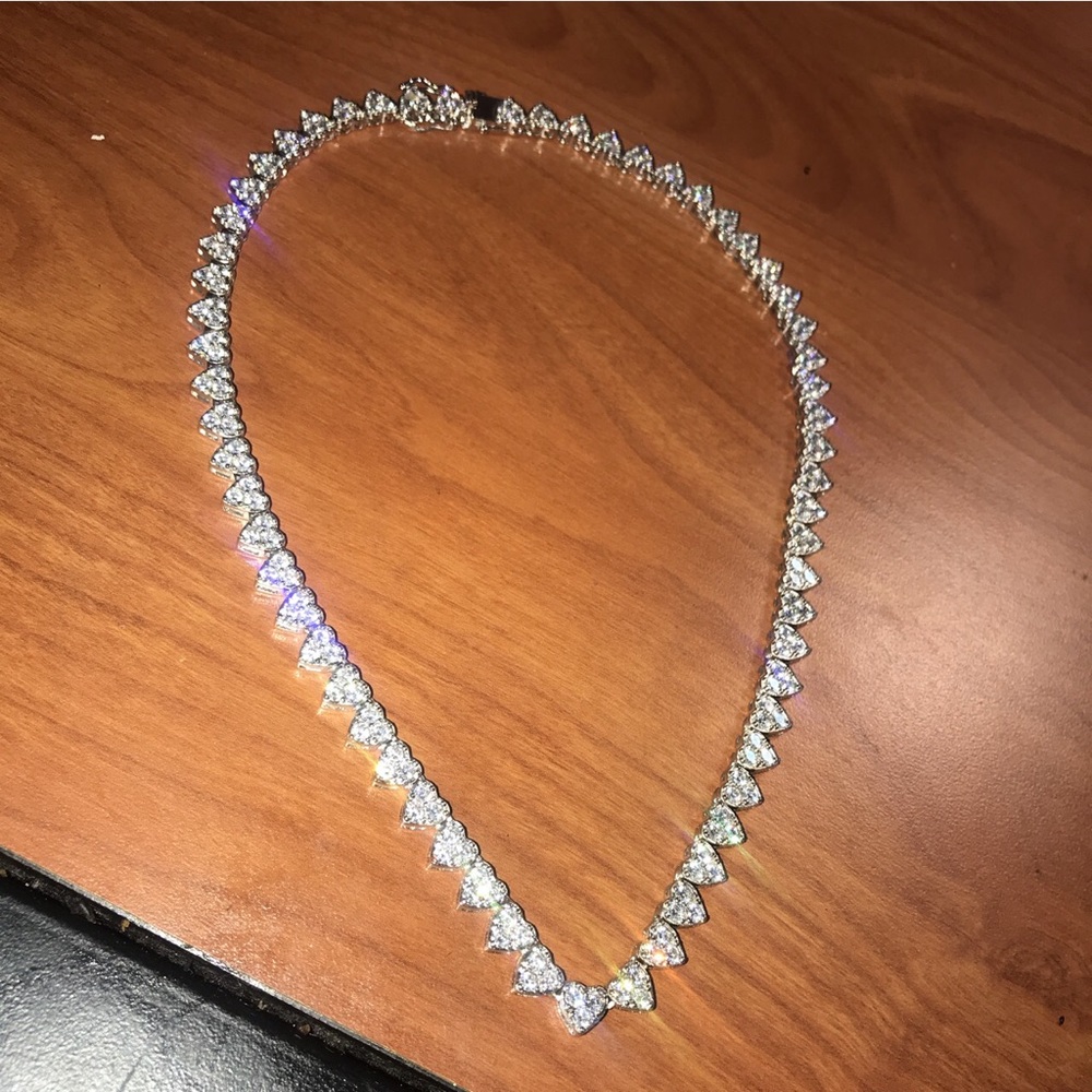 Hearts on ice necklace